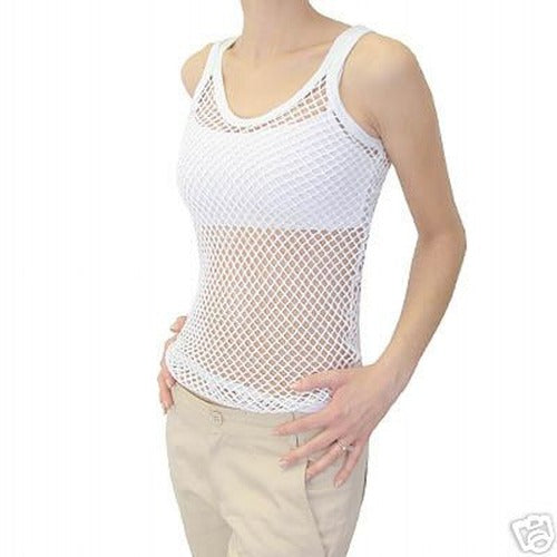 100% Cotton White String Vest By Jungle - Size Small - BRAND NEW