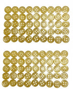 Buttons 100 Vintage 4 Hole for Dress Shirts Pearlesque Yellow 10.5mm NOS