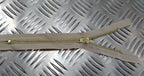 Genuine British Issue 19.5cm Closed End Metal Zip Zipper Beige ZPM205