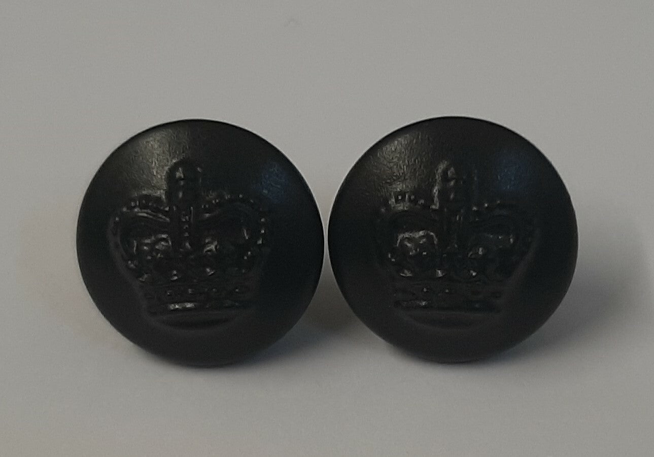 Genuine British Issue Royal Crown Plain Border Buttons 2 Pairs ASBT296