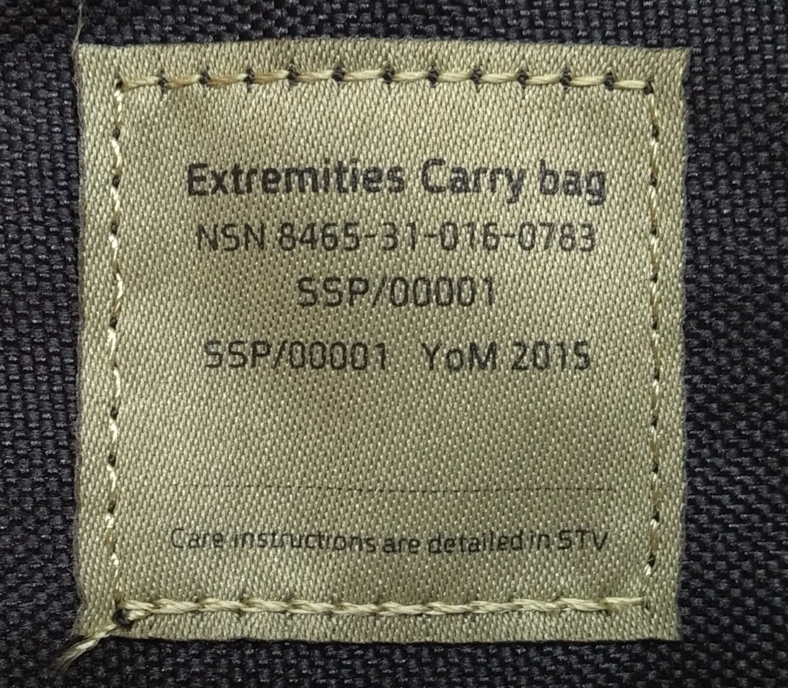 Extremities Carry Bag British Army Surplus Virtus NSN Stock Stealth Black Gen 1