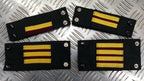 Genuine Vintage Navy Rank Shoulder Tabs Press Stud Gold Lace & Burgundy Flashes