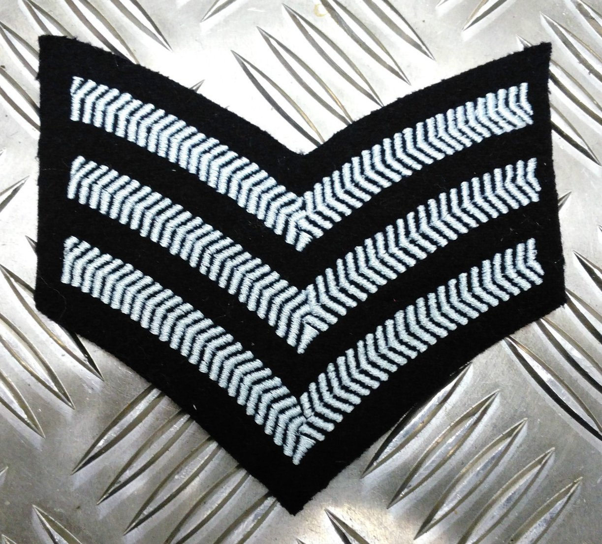 RAF Royal Air Force Airforce No1 Chevon Badge 3 Bar Type Arm Patch for Air Force Dress Jackets USED
