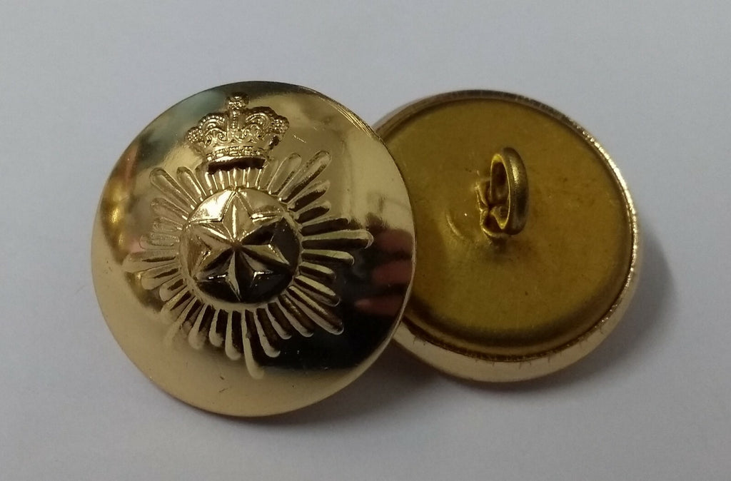 Flora Marching Band Insignia Dress Uniform Ring Back Buttons 1 Set of 10 Buttons