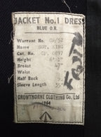 Vintage RHA Jacket No1 Dress Old Pattern 3 Bar Chevron Arm Badge Faulty