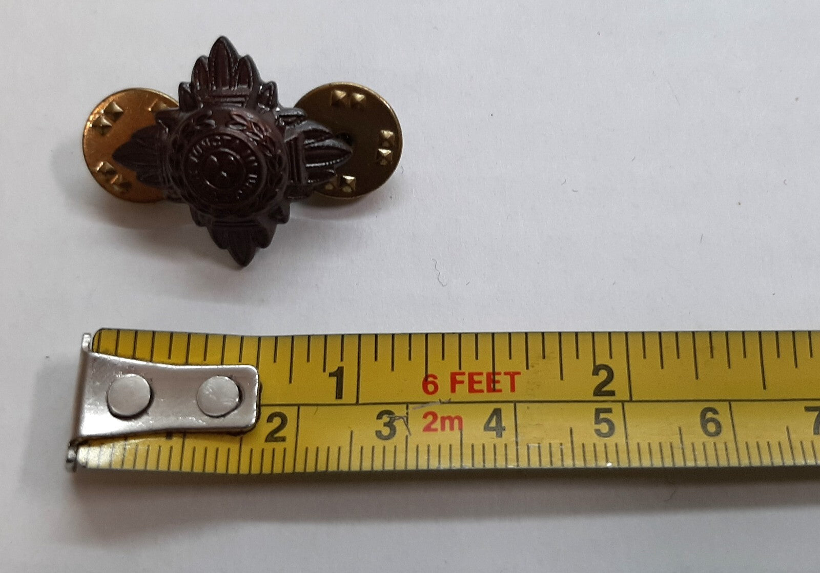 Bronze Shoulder Pips Subdued OFCs Bath Stars with Clutch Pins 1 Pair