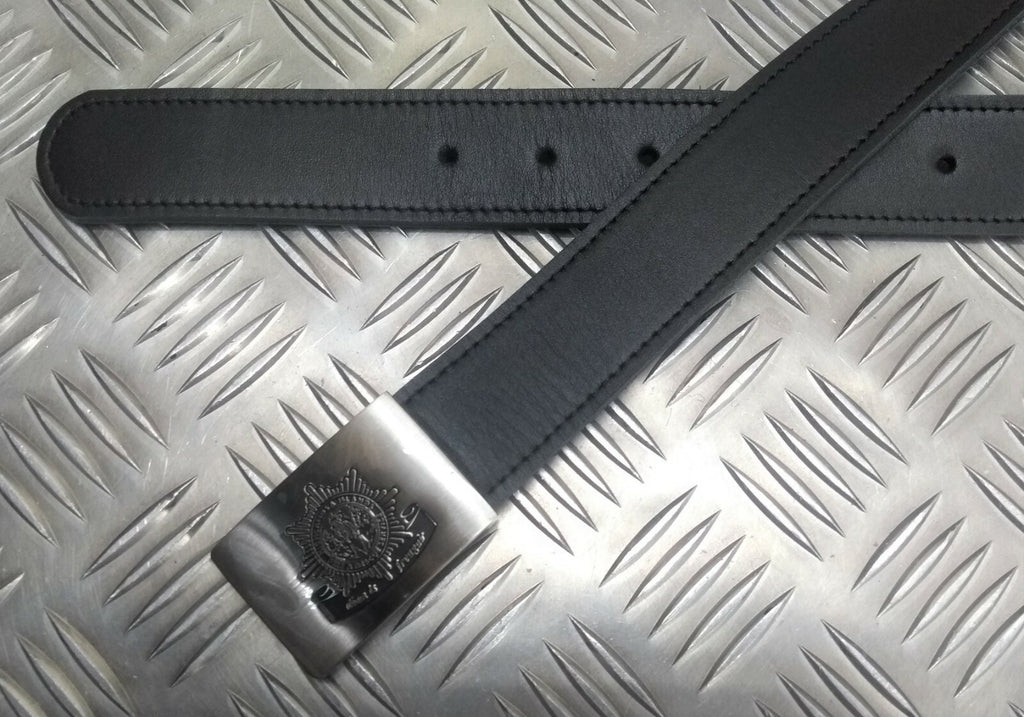 Fire Leather with Chrom Emblem Buckle Belt One Size - NEW