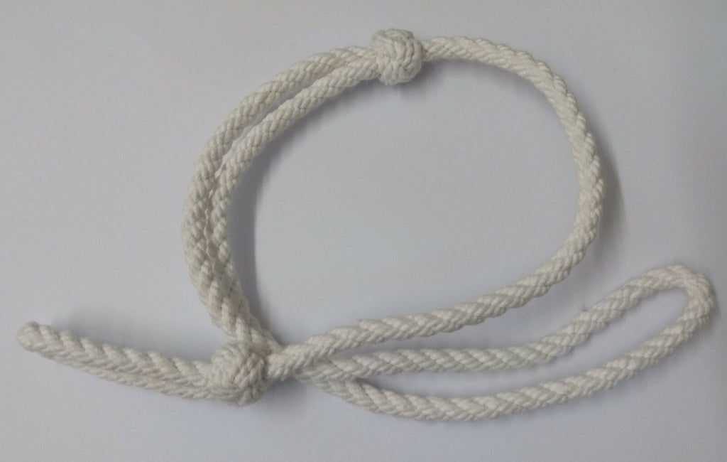 Issue 24" White Cord Double Fixed Knot Whistle and Parade Lanyard WL01