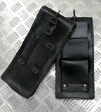 Genuine Vintage Army Leather Pouch with belt loops and metal loop - with Defect