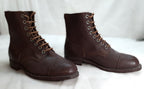 Vintage Army Boots Brown Leather WW2 Pattern Dated 1945 Heel & Toe Plates EU 47