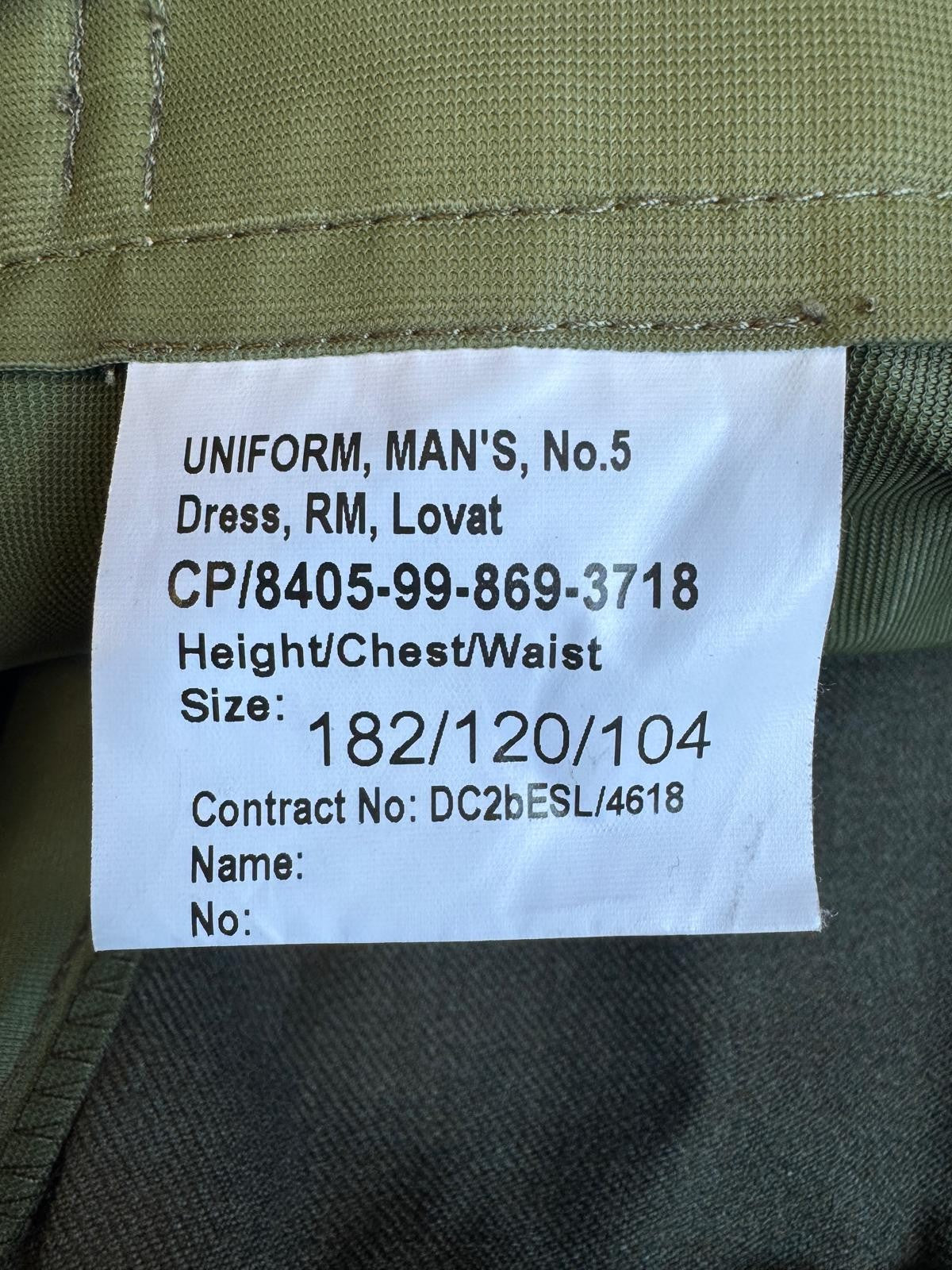 RM Lovat No5 British Royal Marines Trousers Waist 104cm / 40" NEW