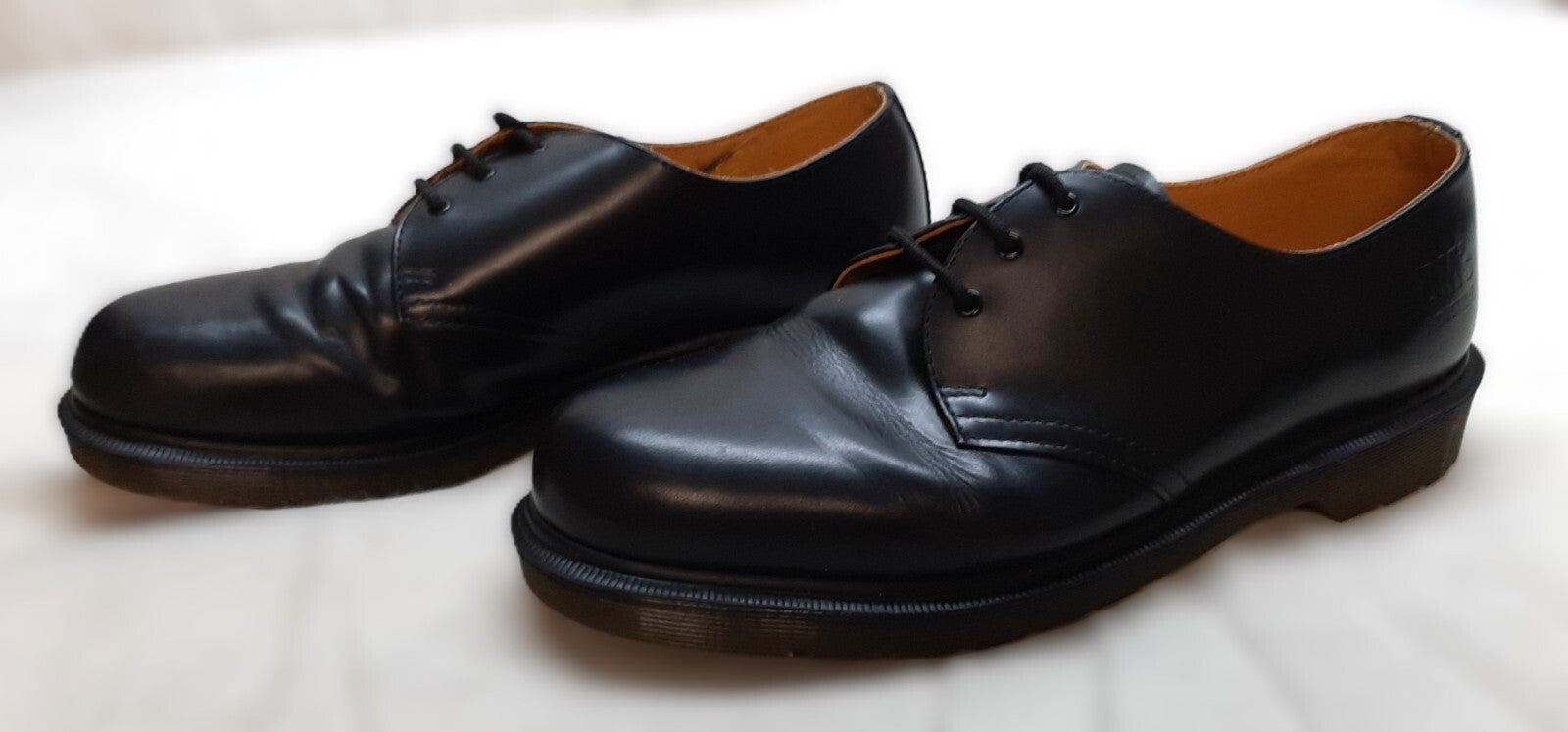 Dr. Martens Shoes Black Airwair Soles DM`s Industrial Full Grain Leather UK 10