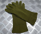 AFV Crewmans Gloves Olive Green FR Fire Resistant Treated Fabric Size Medium