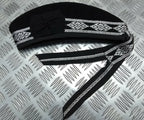 Glengarry Pipers Hat Black Pom With Silver Detailing 100% Wool Made in The UK