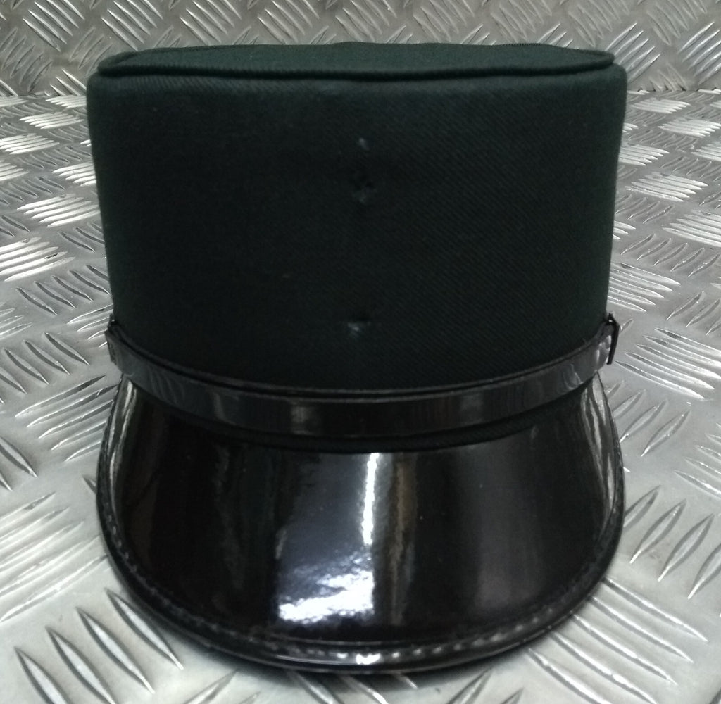 Female Dress Hat Bottle Green Woman's Uniform Visor Peak Cap With Chinstrap 63cm