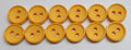 Ex Service Buttons Old Pattern British Made Survival Yellow 2 Hole Size 11.3mm