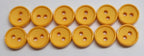 Ex Service Buttons Old Pattern British Made Survival Yellow 2 Hole Size 11.3mm