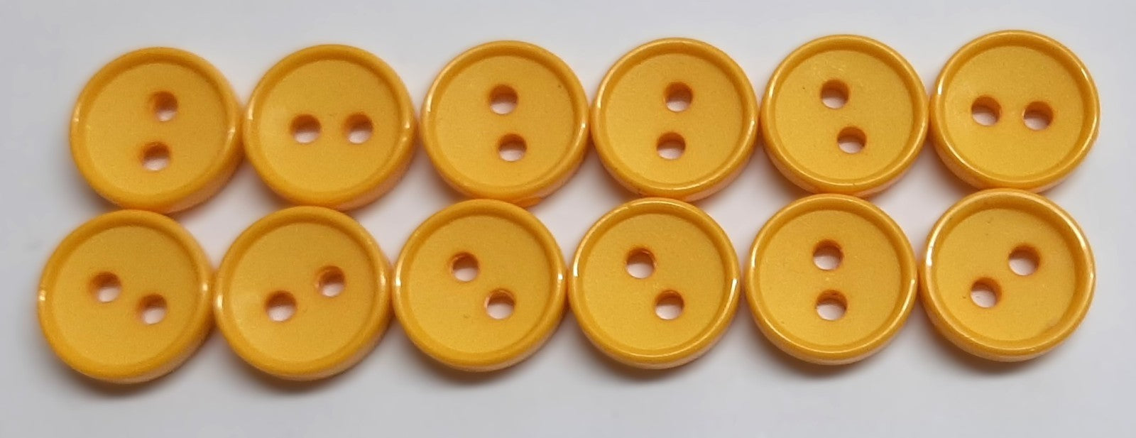 Ex Service Buttons Old Pattern British Made Survival Yellow 2 Hole Size 11.3mm