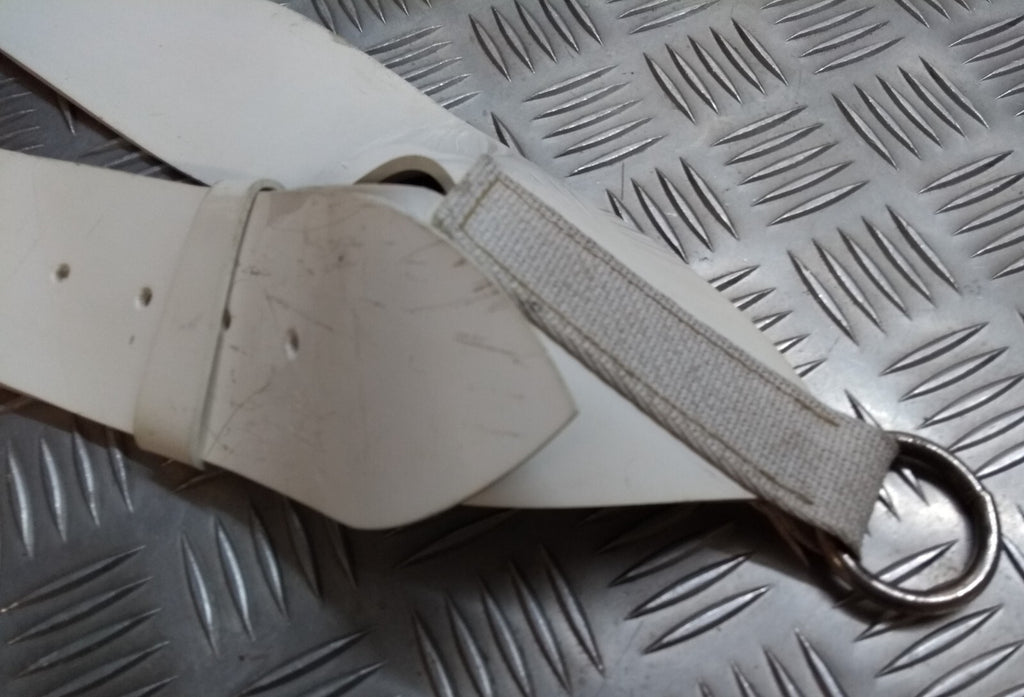 White Sling Drum Strap PVC British & Cavalry Type Bandsmen Cross Belt