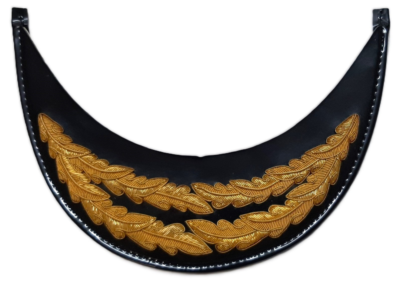 General Officer Peak British Oak Leaf Gold Wire Sprig Dress Hat Visor