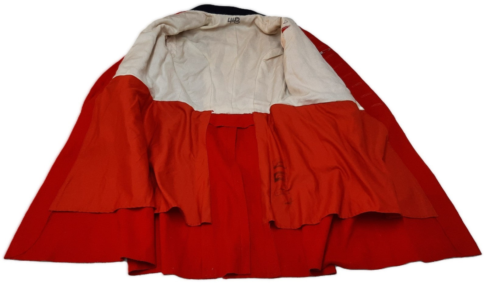 British Army Red Long Coat Royal Hospital Chelsea Q/C Buttons Colour WO2