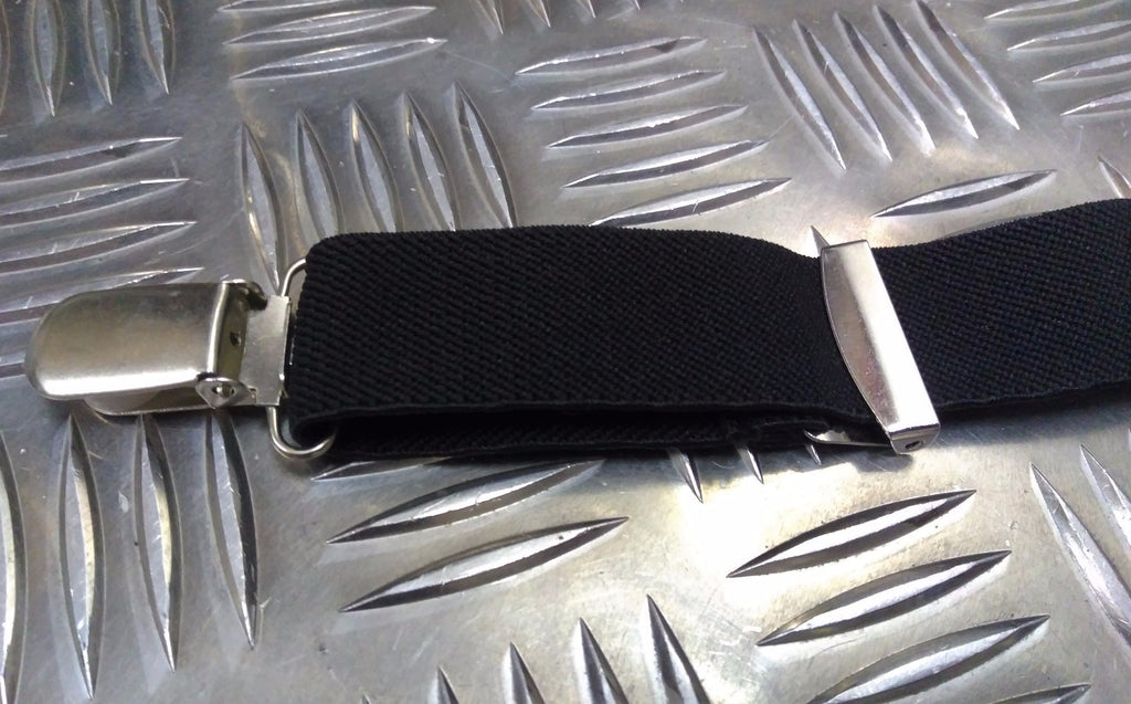 RAF Royal Air Force Black Clip On 1" Dress Elasticated Braces / Suspenders One Size