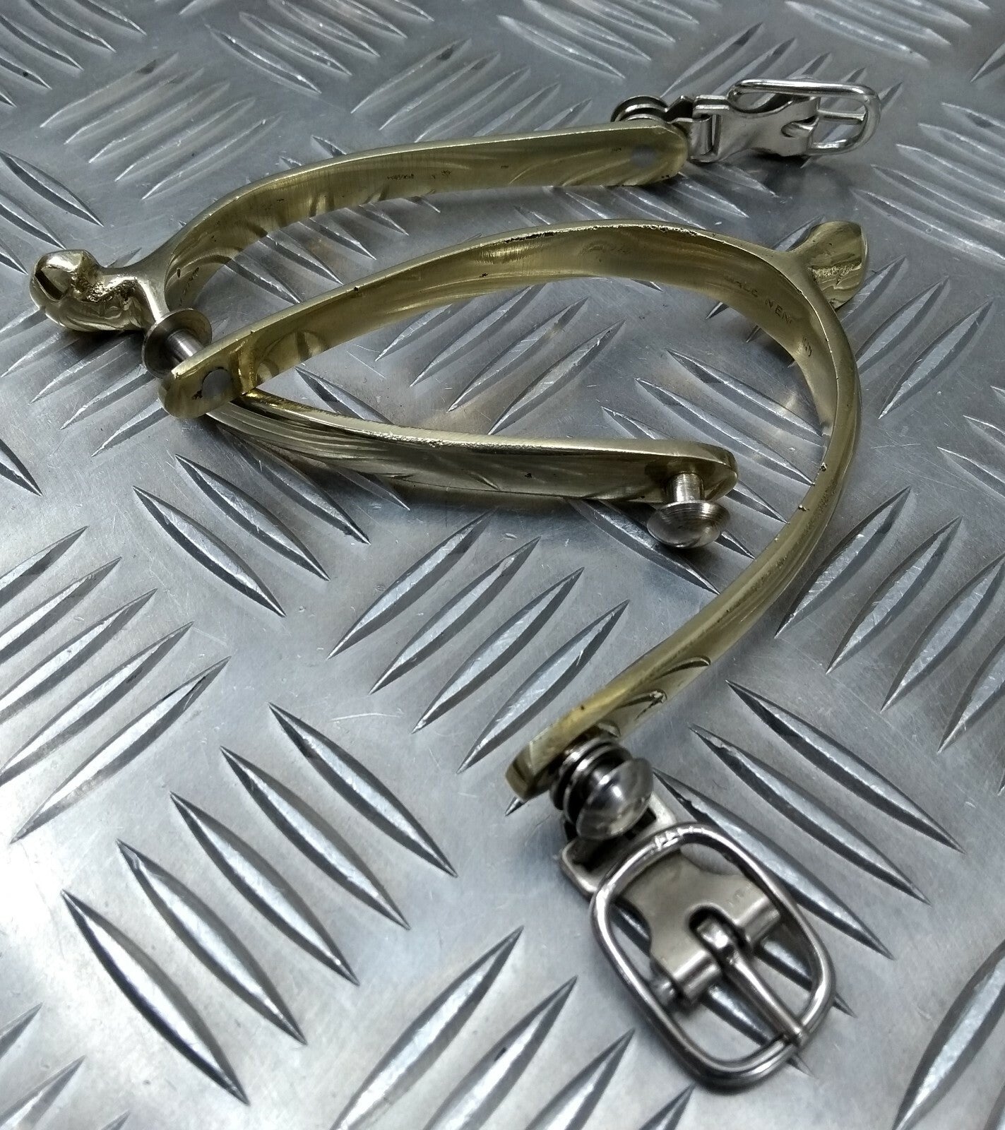 Genuine Vintage Issue Officers Cavalry Type Parade Buckle Spurs- NEW