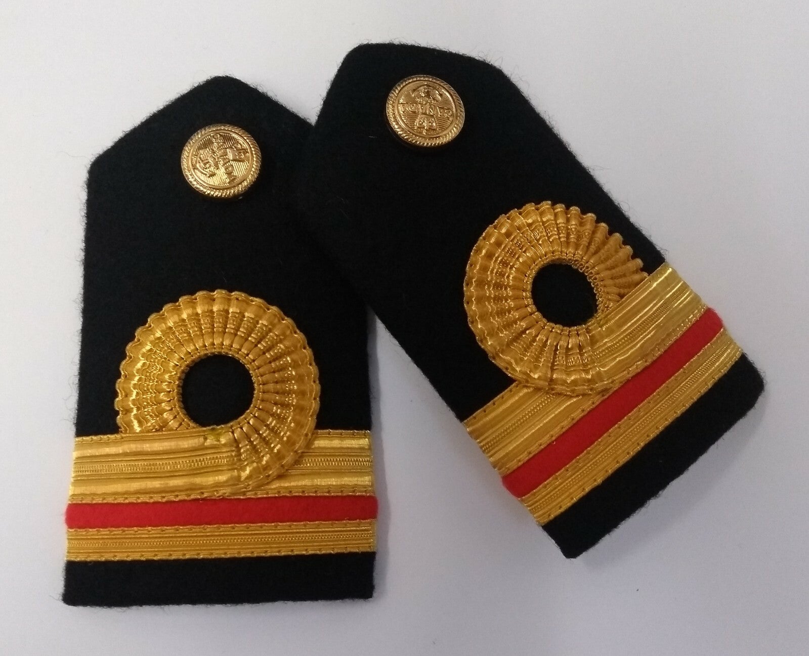 Genuine Canadian Naval Female Gold Wire Rank Shoulder Boards Epaulettes LFS22