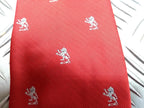 Red Clip On Tie with Grey Lion Insignia Genuine British - NEW