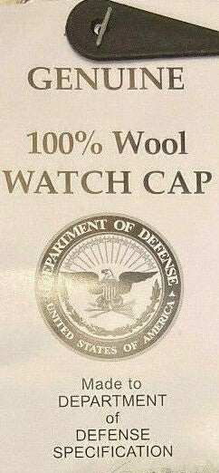 Genuine US Army Black / Stealth Peak Radar Hat / Peaked Watch Cap 100% Wool NEW