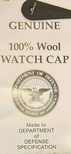 Genuine US Army Black / Stealth Peak Radar Hat / Peaked Watch Cap 100% Wool NEW