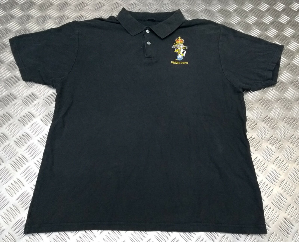 British Army REME Band Royal Electrical & Mechanical Engineers Black Polo Shirt