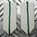 British Army / RAF Royal Air Force Officer Cadets Gorget Patch GREEN on WHITE - NEW