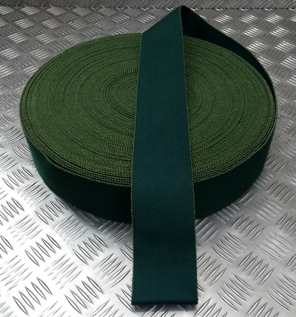 Genuine British Worsted Mid Green Stable Belt Material 75mm- NEW