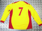 British Army Sport Shirt RAMC QARANC RADV RADC Macron Yellow Long Sleeve with Numbers