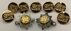 Royal Dragoon Guards RDG Flat No1 Jacket Buttons Set of 7 and Collar Dogs