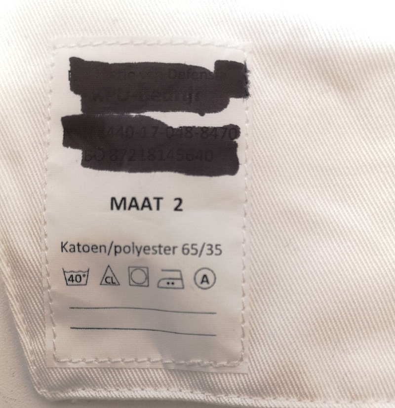 Dutch Navy White Seamans Sailors Collar Cotton Polyester