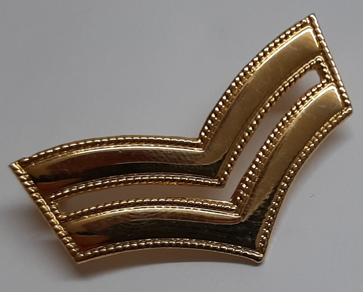 Corporal Chevron Badge British Made Rank 2 Stripe Decorative Insignia