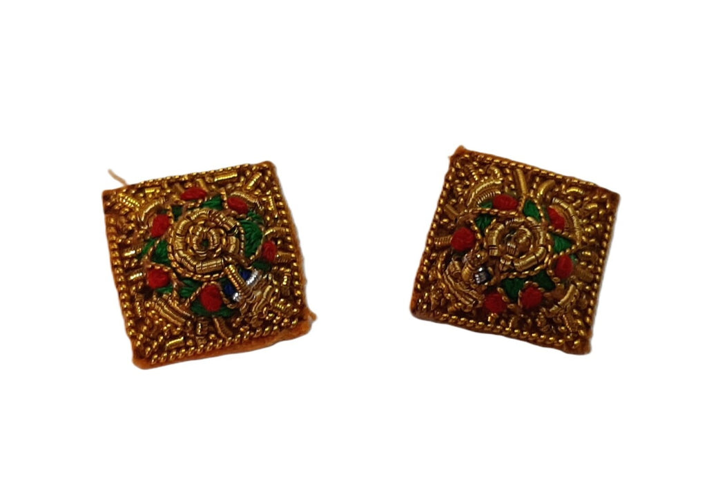Shoulder Pips 1/2" Gold / Coloured Hand Embroidered H/E Bath Stars 1 Pair