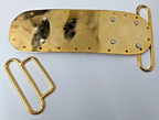 Officers Sash Curved Brass Plate Buckle Set Genuine British Guards NEW