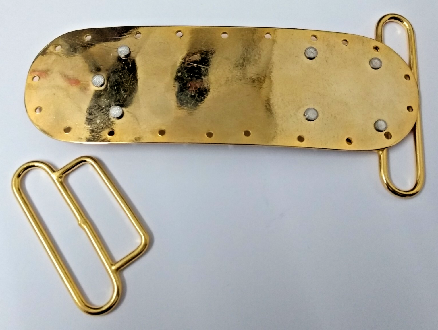 Officers Sash Curved Brass Plate Buckle Set Genuine British Guards NEW