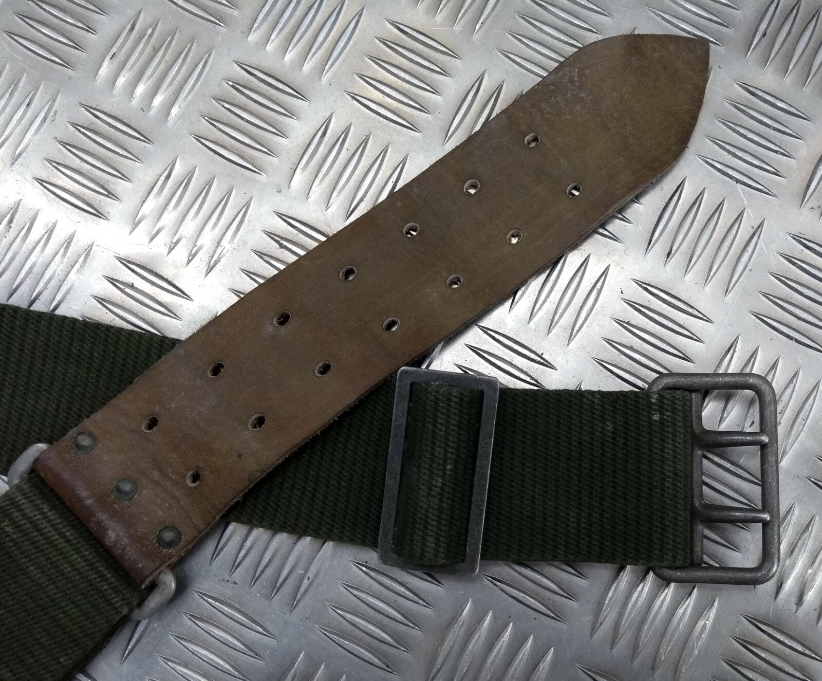 Vintage Belt M39 M40 WWII Type Webbing Load Carrying Leather Canvas Grade 1