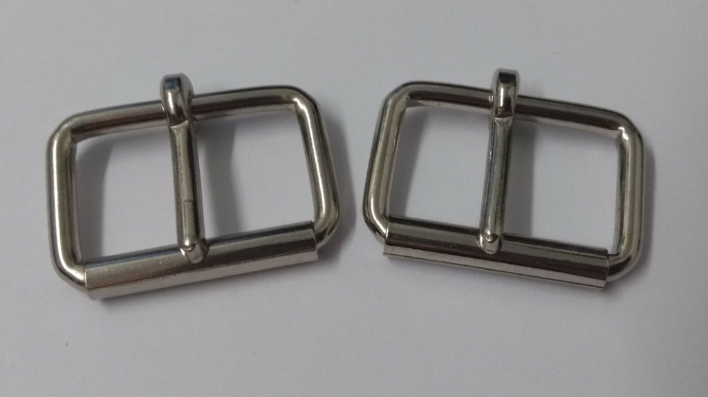 Genuine 1" Nickel Plated Small Roll Buckles X4 STD256