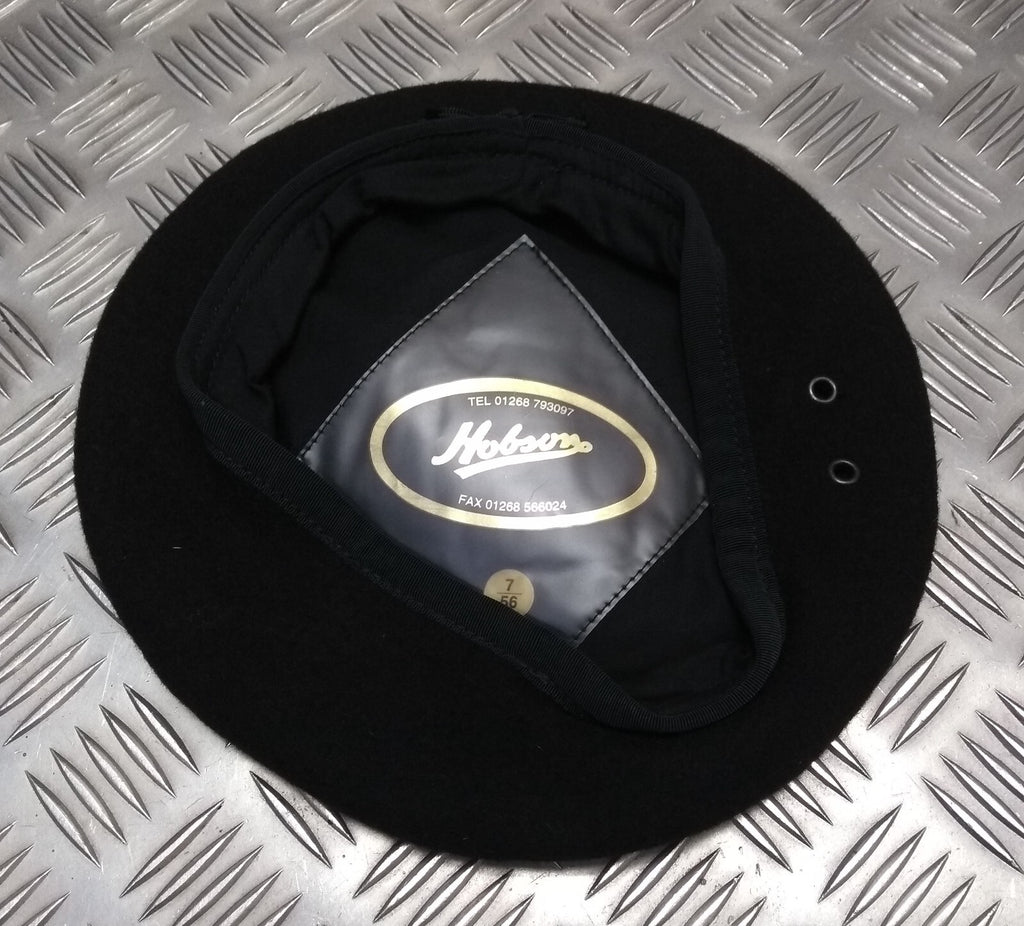 Black Beret Wool Genuine Hobson of London Manufactures Sample 7 56cm