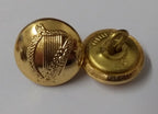 Irish Harp Buttons Shank Ring Back Type x 4 NEW