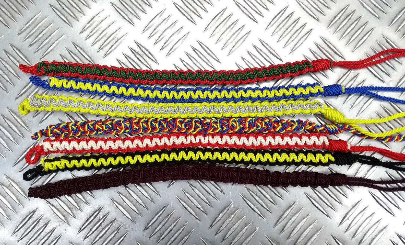 British Army Regiments 3 ply Macramé Cord Ceremonial Lanyards, Rare Set of 7