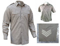 Stone Army Shirt Long or Short Sleeve British Army With Rank Insignia Present