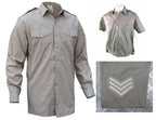 Stone Army Shirt Long or Short Sleeve British Army With Rank Insignia Present