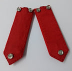 SNR Rank Gorgets Scarlet Red Melton & Maroon Braid Detail For Senior Officers
