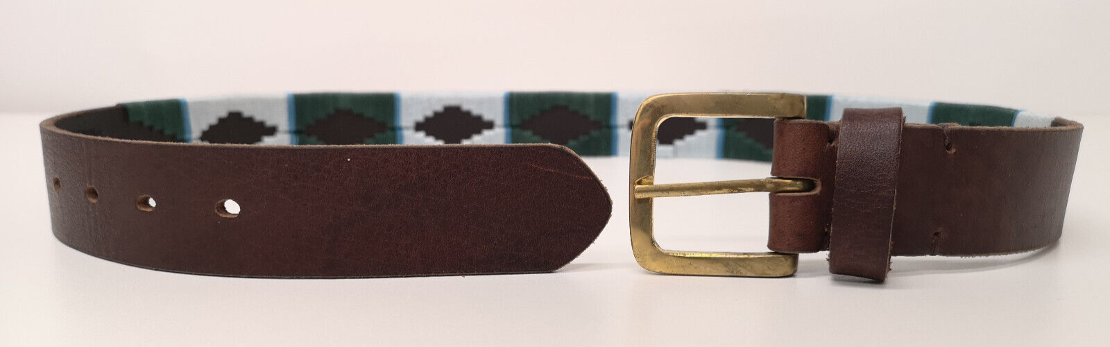 Royal Signals Leather Polo Belt with Brass Buckle Size 32"